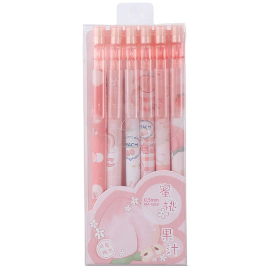 Cute Peach Mechanical Pencils Set with Erasers for Office