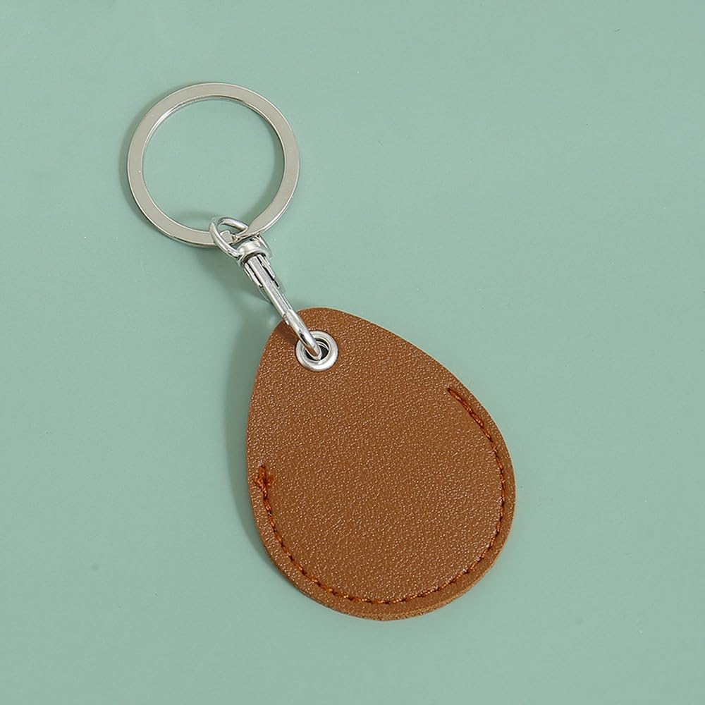 Brown Teardrop Keychain for Women