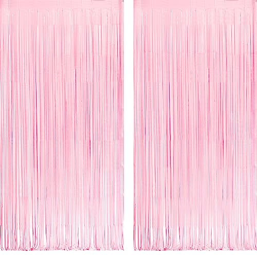 Pastel Pink Foil Fringe Decoration for Baby or Sweet Occasions