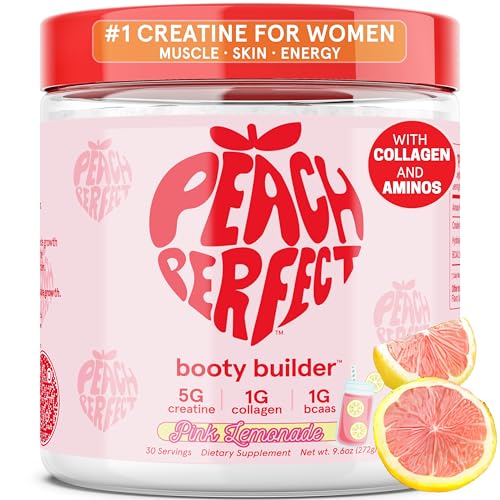 Peach Perfect Pink Lemonade Creatine Supplement for Muscular Booty Gain Increase.