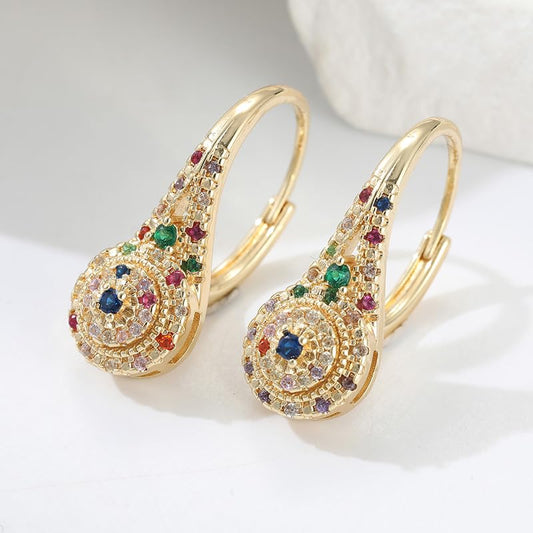 Synthetic Zircon Earrings for Formal Events