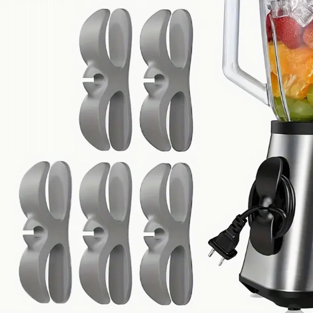 Secure Appliance Cord Management for Home Kitchen Appliances with 5 Clips
