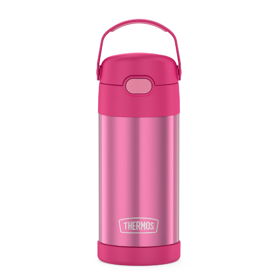 THERMOS FUNTAINER Water Bottle with Straw - 12 Ounce, Pink - Kids Stainless Steel Vacuum Insulated...