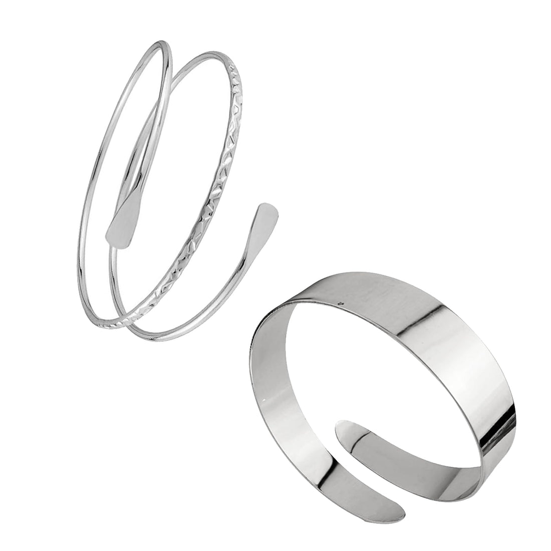 Adjustable Arm Cuff Bangle Set for Women