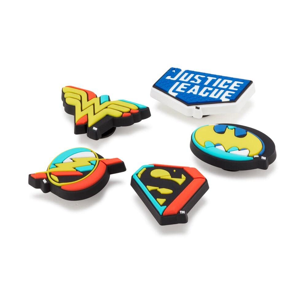 Justice League Superhero Charms for Kids' Crocs Shoes 5 Pack