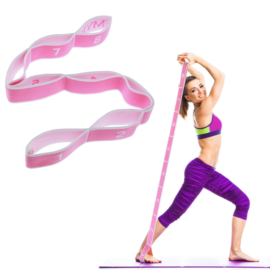 Elastic Stretching Straps for Fitness and Therapy