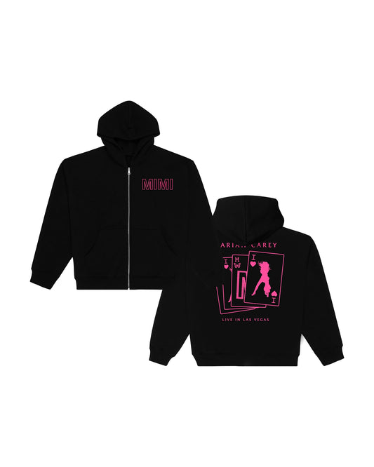 Mariah Carey Unisex-Adult Official Merch Mimi Las Vegas Zip Up Hoodie.