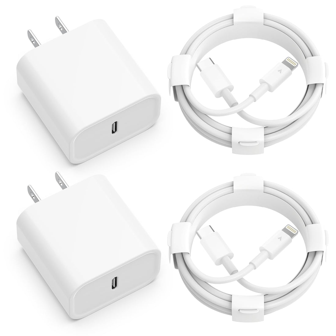 USB C Charger iPhone Charger Fast Charging 2Pack 20W Type C Wall Charger Block with 6FT Long USB C to Lightning Cable ...