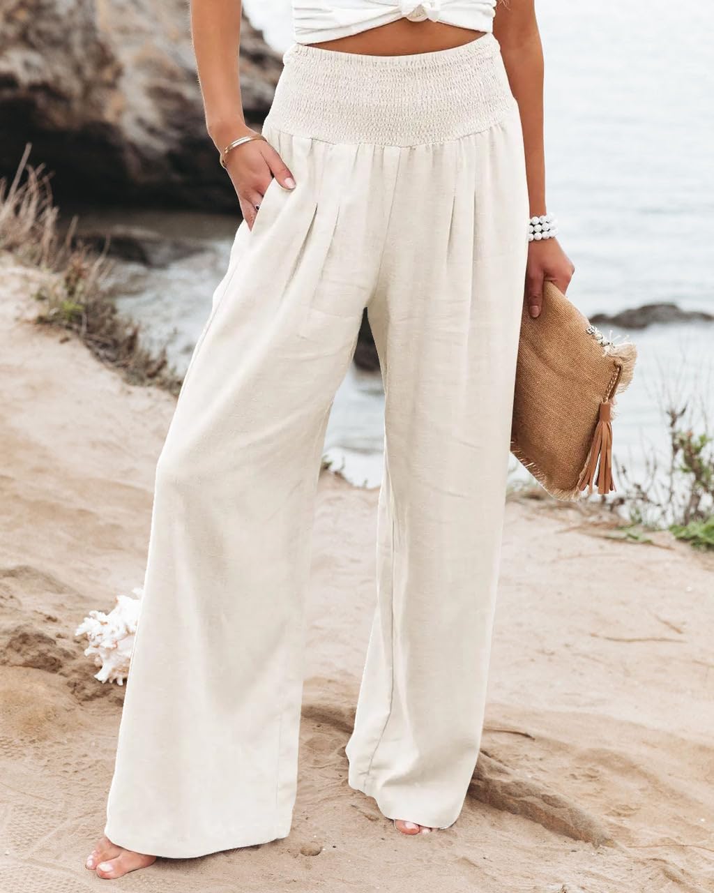 Comfortable, Versatile, and Stylish White Lounge Pants for the Fashionably Lazy.