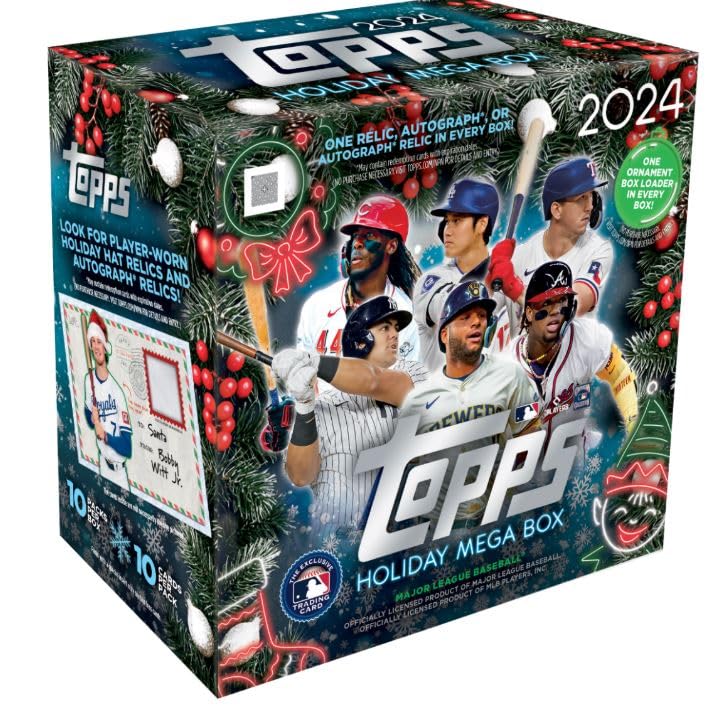 2024 Topps Holiday Baseball Trading Card Sealed Mega Box Count