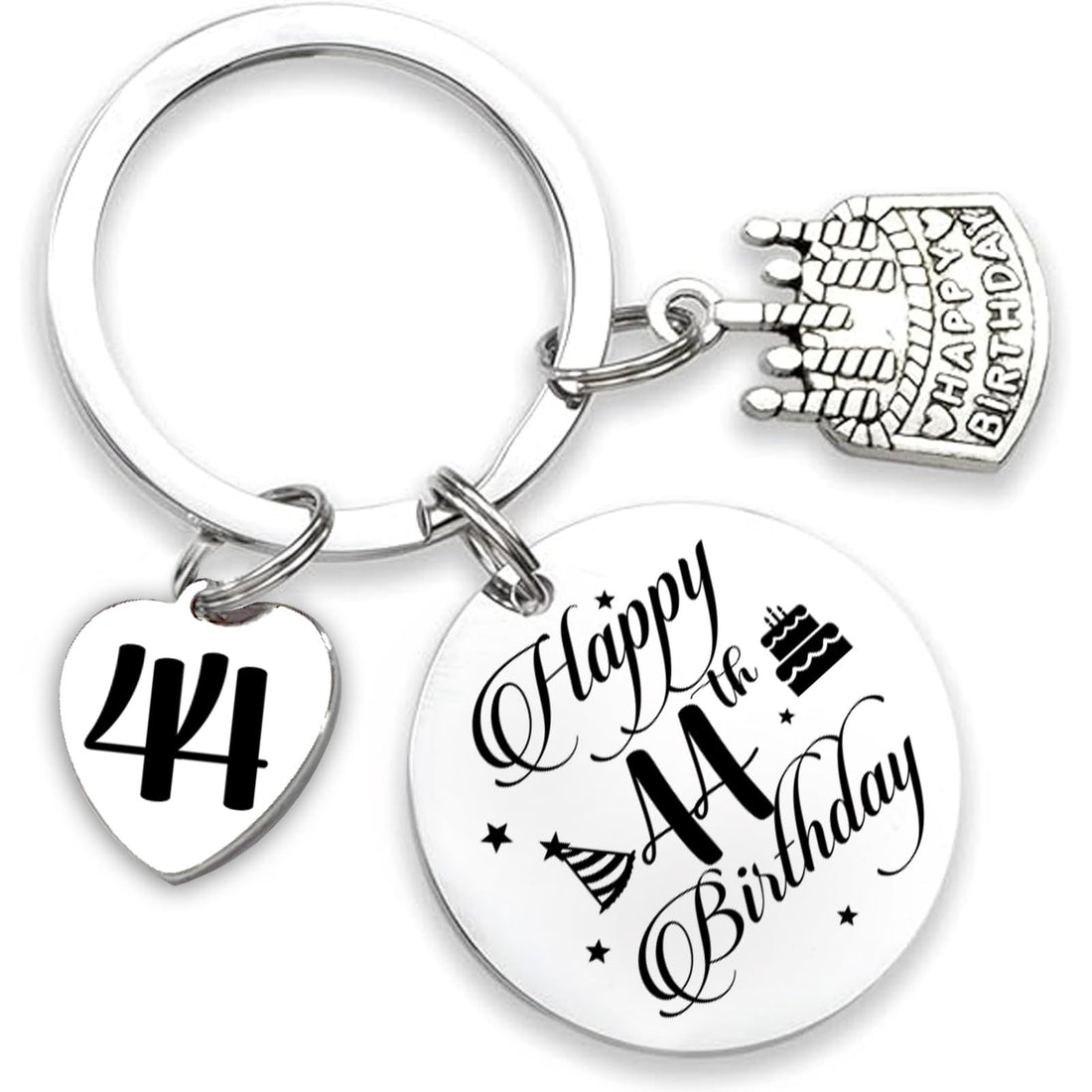 Inspirational 44th Birthday Keychain Gift for Him or Her