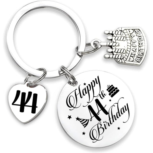 Inspirational 44th Birthday Keychain Gift for Him or Her
