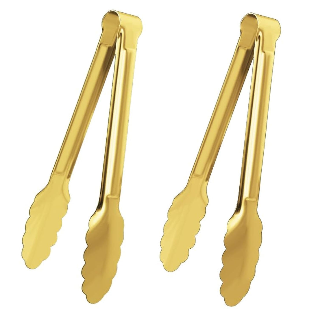 Gold Stainless Steel Serving Tongs for Salad Buffet