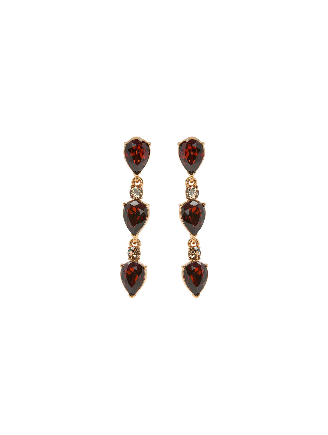 Oscar de la Renta, Triple Pear Drop Clip-On Earrings.