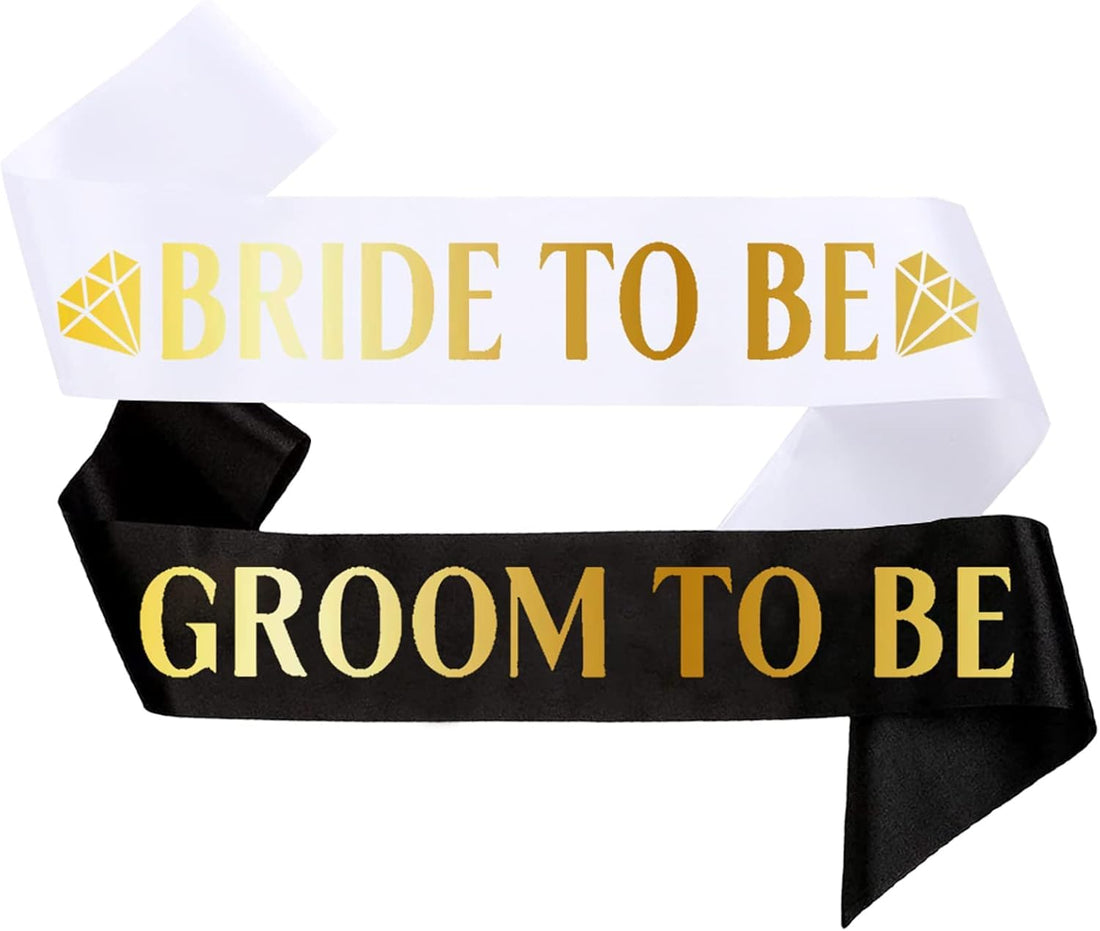 Bachelorette Party Sashes for Bride and Groom to Be