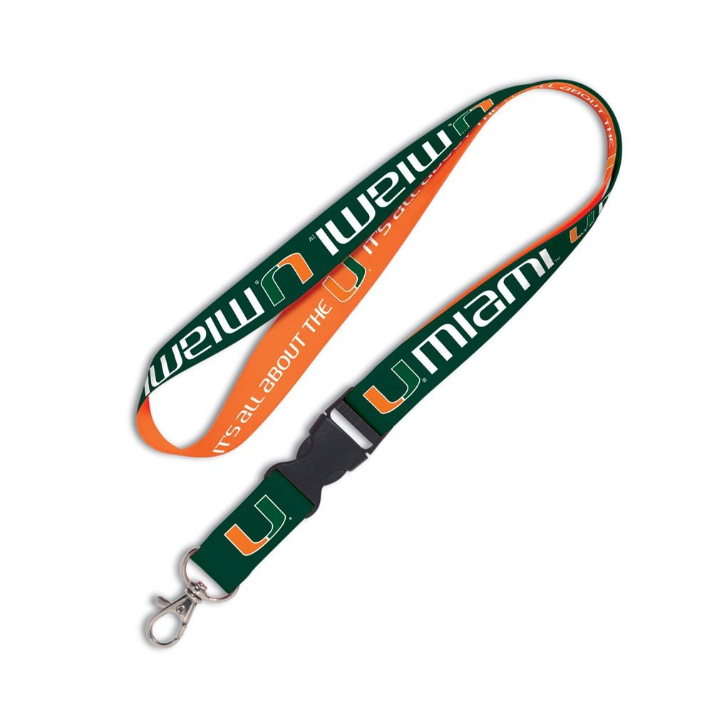 WinCraft MIAMI HURRICANES OFFICIAL LOGO LANYARD KEYCHAIN.