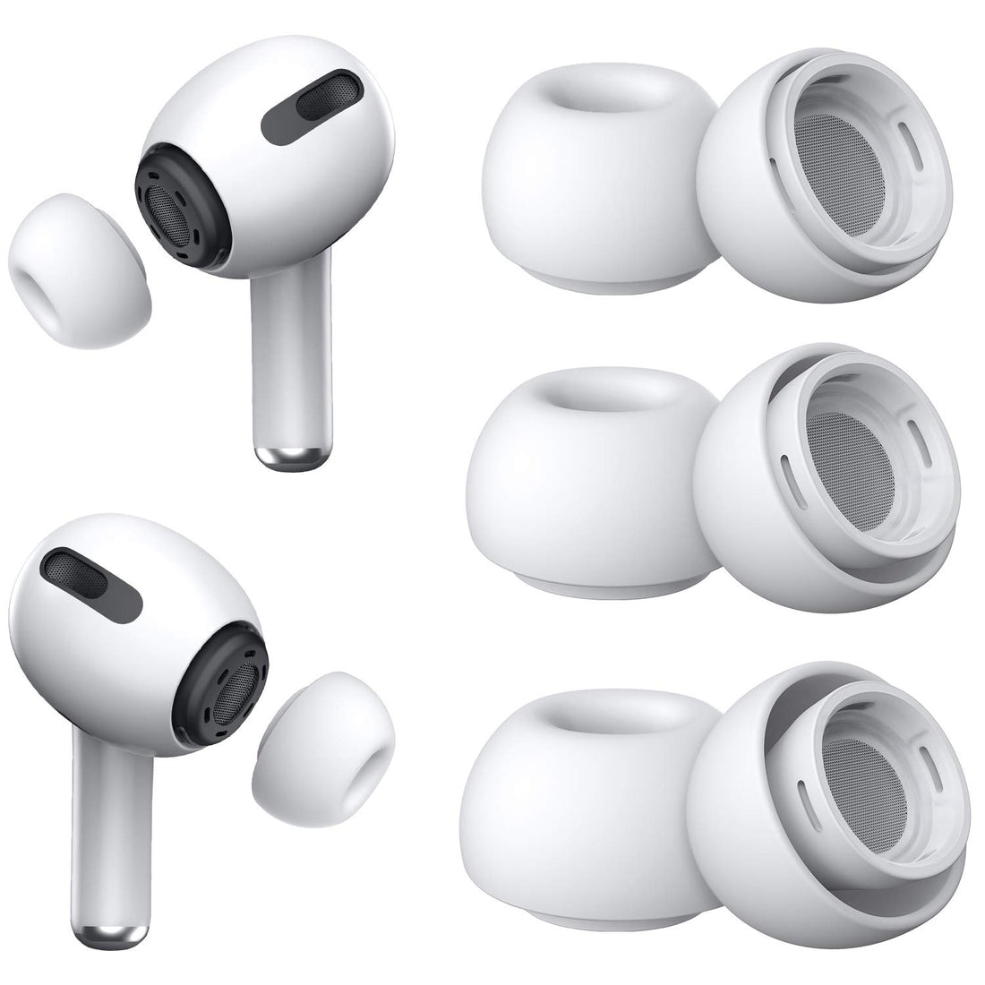 [3 Pairs] Replacement Ear Tips for Airpods Pro and Airpods Pro 2nd Generation with Noise Reduction...