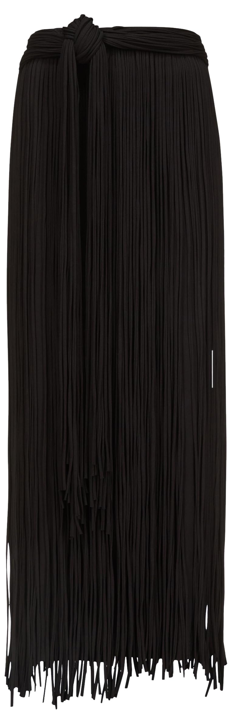 Elegant and Modern Fringe-Adorned Midi Skirt for Women's Wardrobe