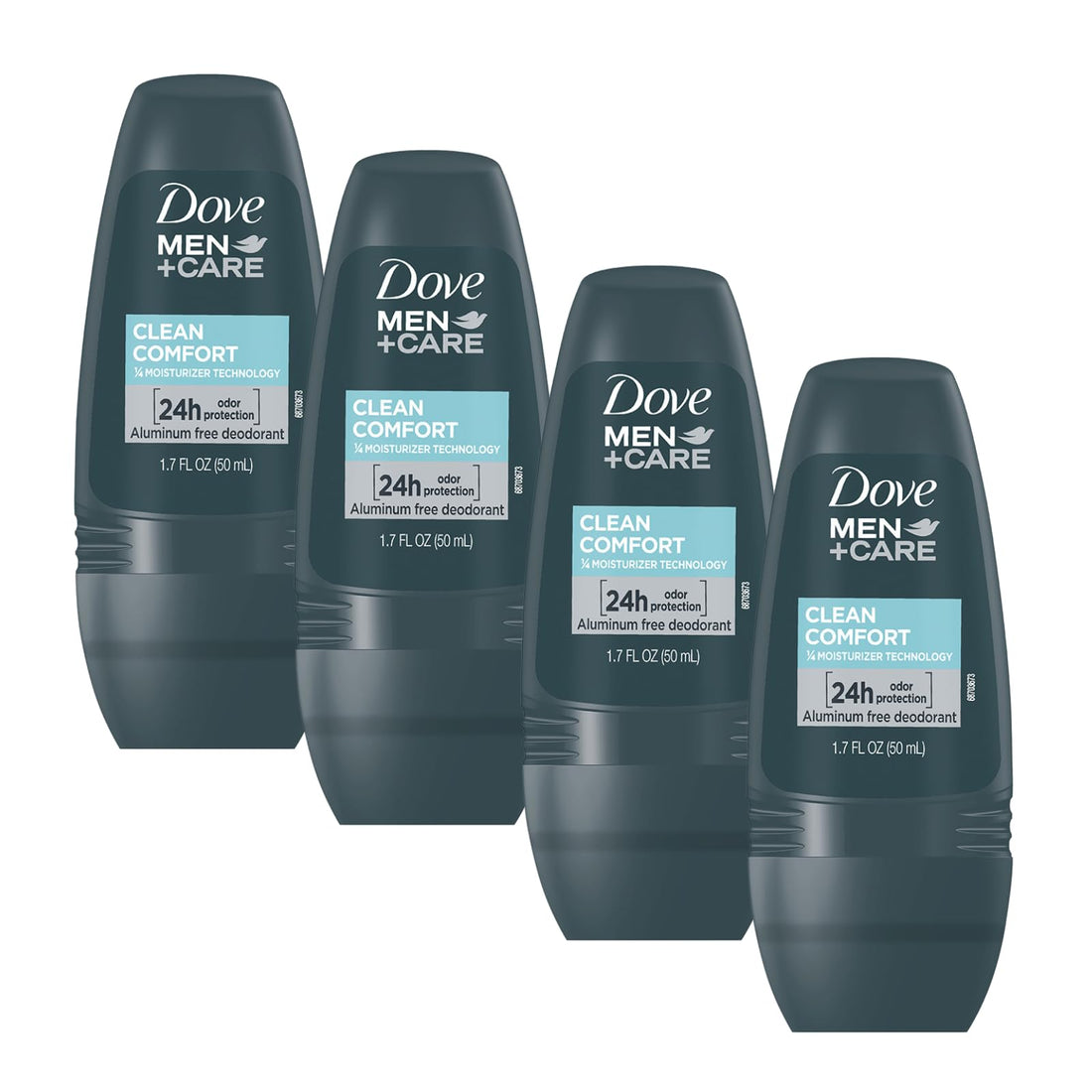 Dove Men+Care Clean Comfort Deodorant, Aluminum-Free, 4-Pack, 1. 7 oz Each.