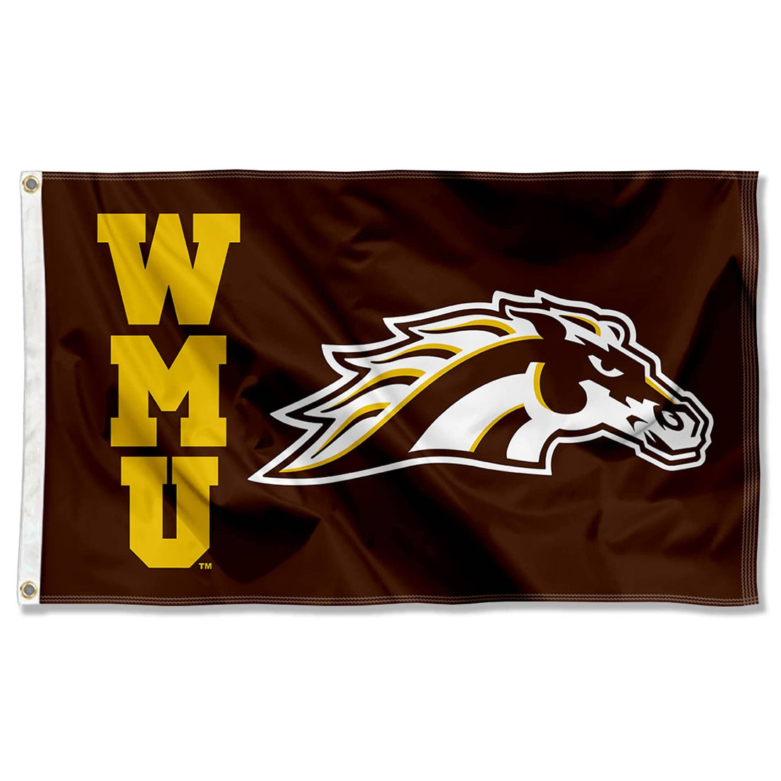 Western Michigan Broncos WMU Logo Large Grommet Banner Flag.