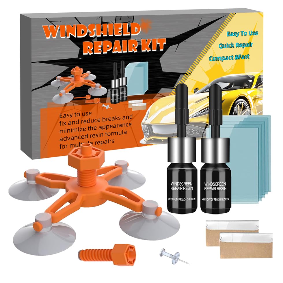 Windshield Repair Kit for Small Chips and Cracks, 2 Pack.