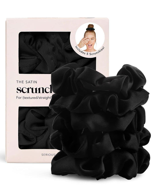 Kitsch Satin Hair Scrunchies for Women, Softer Than Silk Scrunchies for Hair, Satin Scrunchies for...