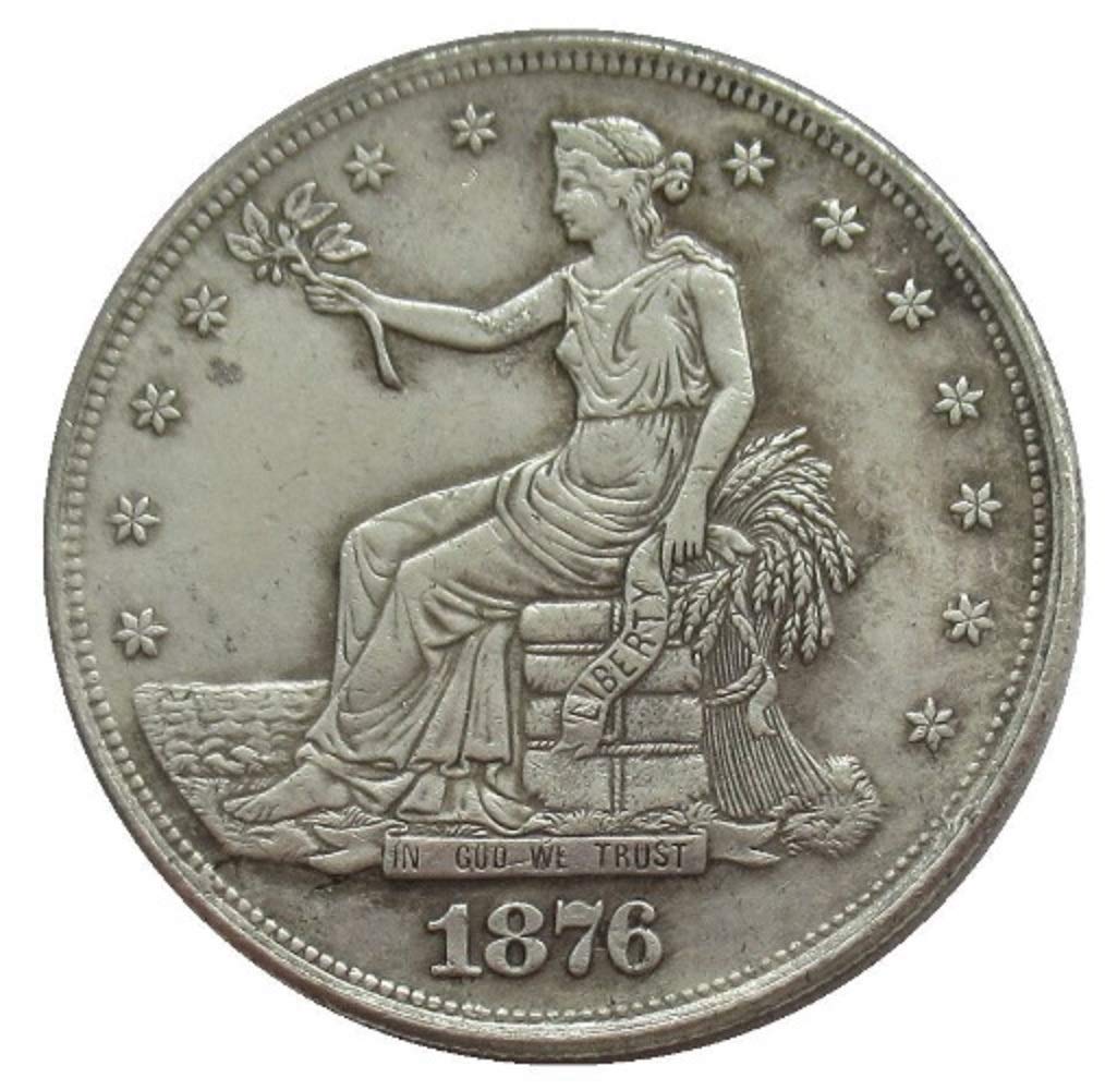 Generic Rare 1876 cc Seated Liberty American USA United States Trade Dollar Silver Color Coin. Discover ...