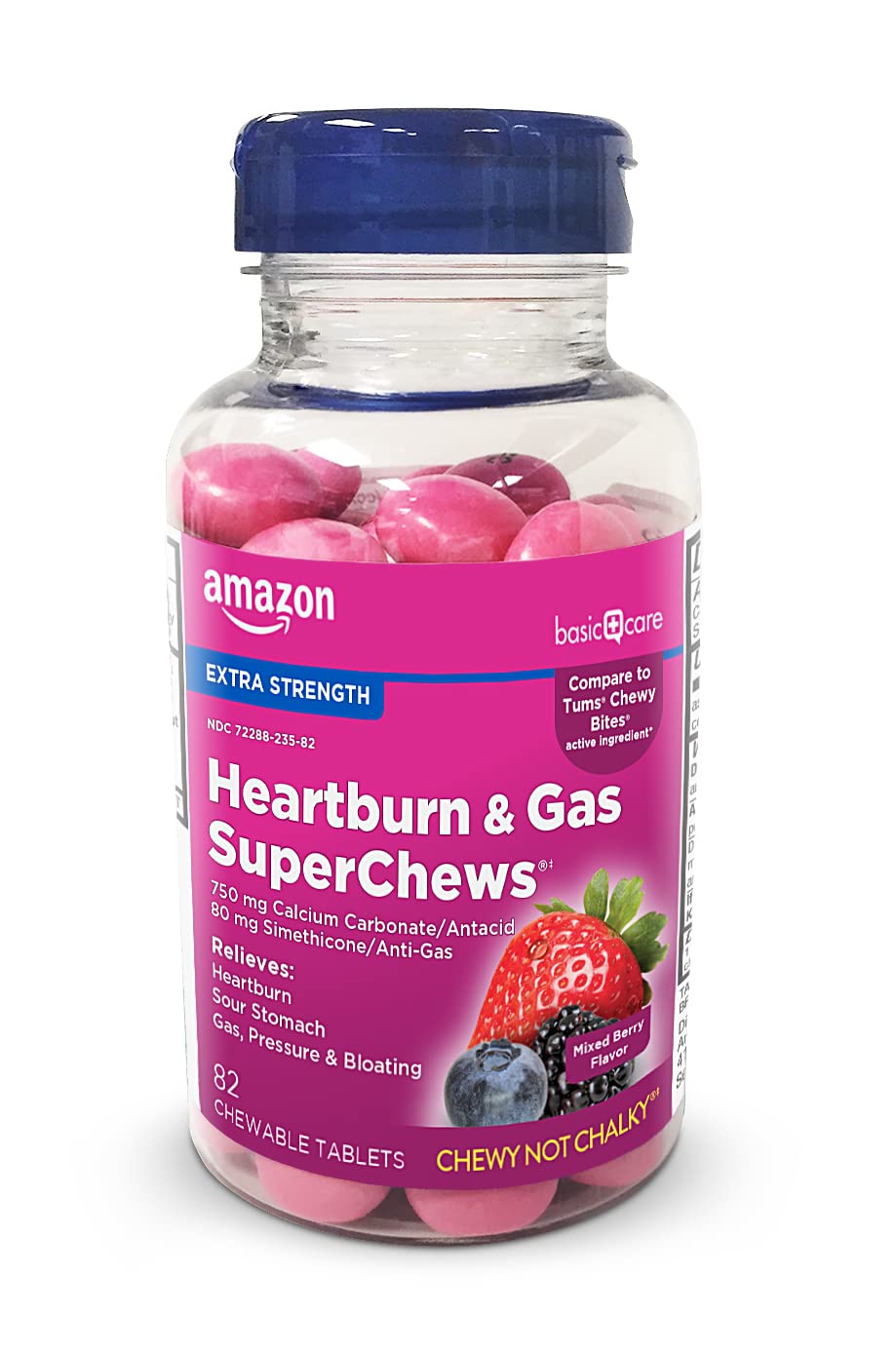 Amazon Product Heartburn and Gas Relief Chewable Tablets