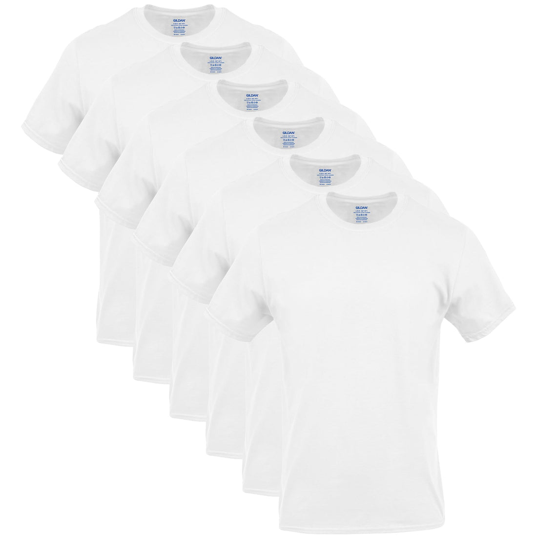 Gildan Men's Crew T-Shirts Multipack, Green Up Arrow Graphic Design