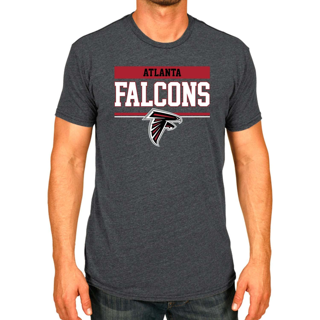 Team Fan Apparel NFL Adult Team Block Tagless T-Shirt - Cotton Blend - Charcoal - Perfect for Game...