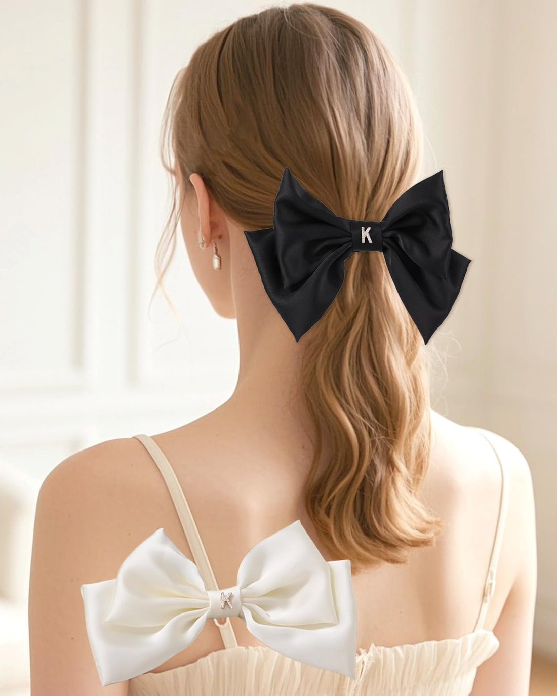 Big Satin Hair Bows for Women