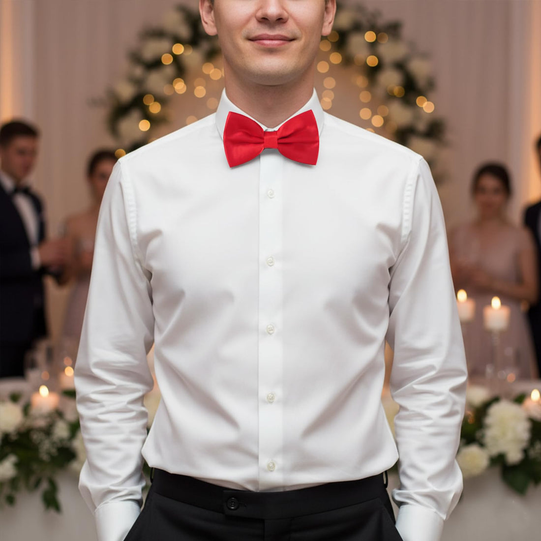 Never Tie a Bow Again: Clip-On Red Tuxedo Bow Tie That Looks Perfect Every Time