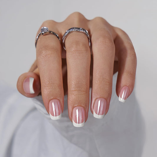 Mysterious White Squares: Gift of Luxurious Press-On Nails for Herduit Brittany.