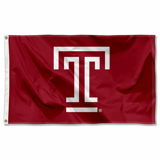 Temple Owls New Block T Large Grommet Banner Flag.