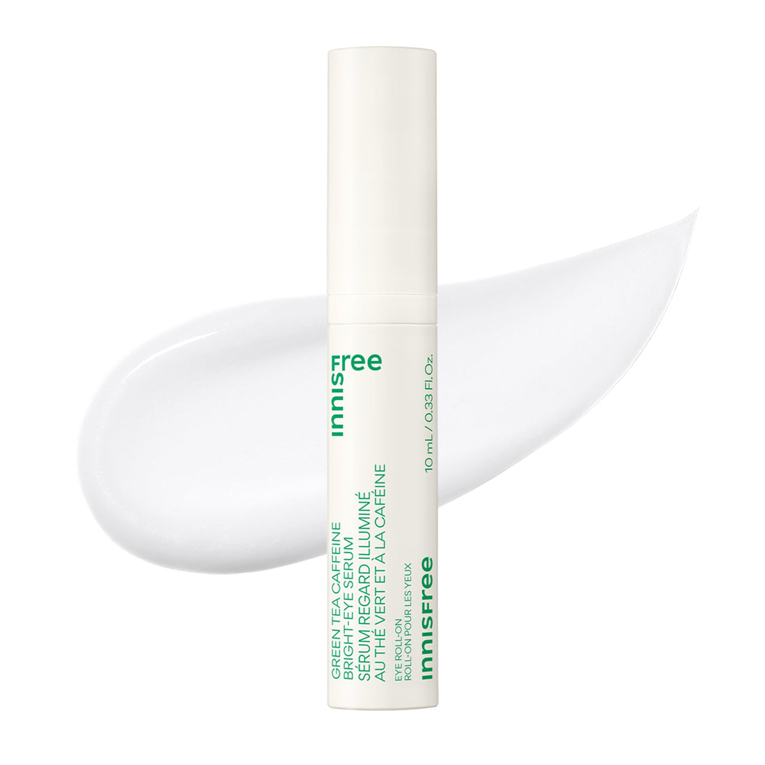 innisfree Green Tea Caffeine Bright-Eye Serum with Niacinamide, Cooling Korean Eye Roll On Serum, ...