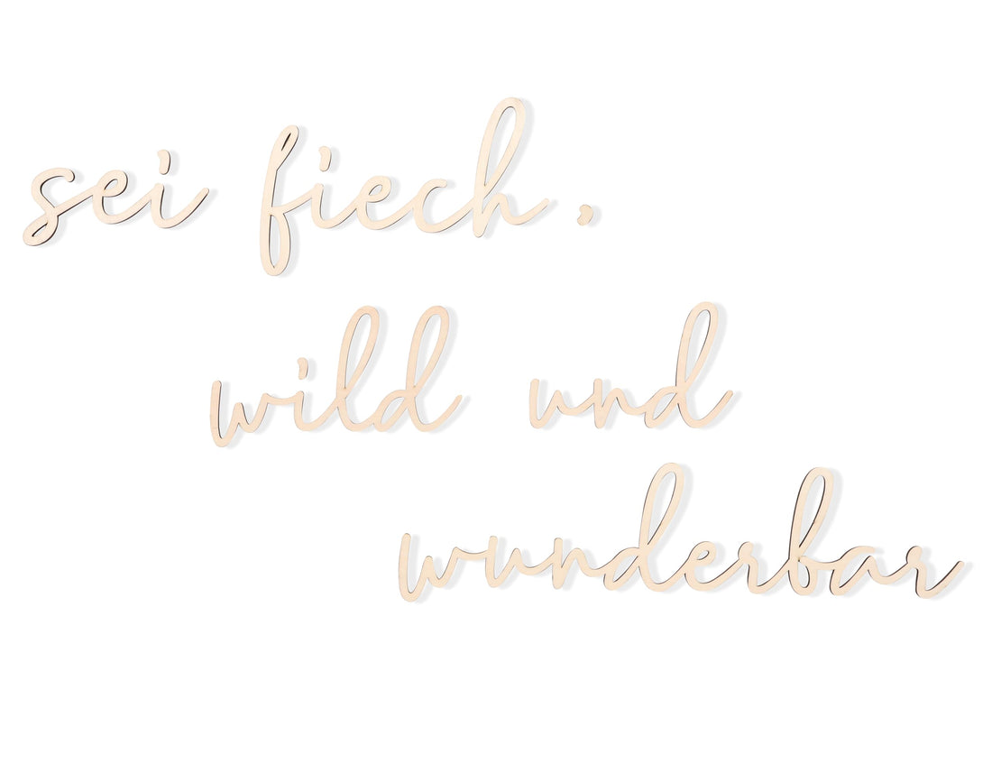 Wild and Wonderful Wooden Lettering Sign