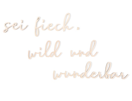 Wild and Wonderful Wooden Lettering Sign