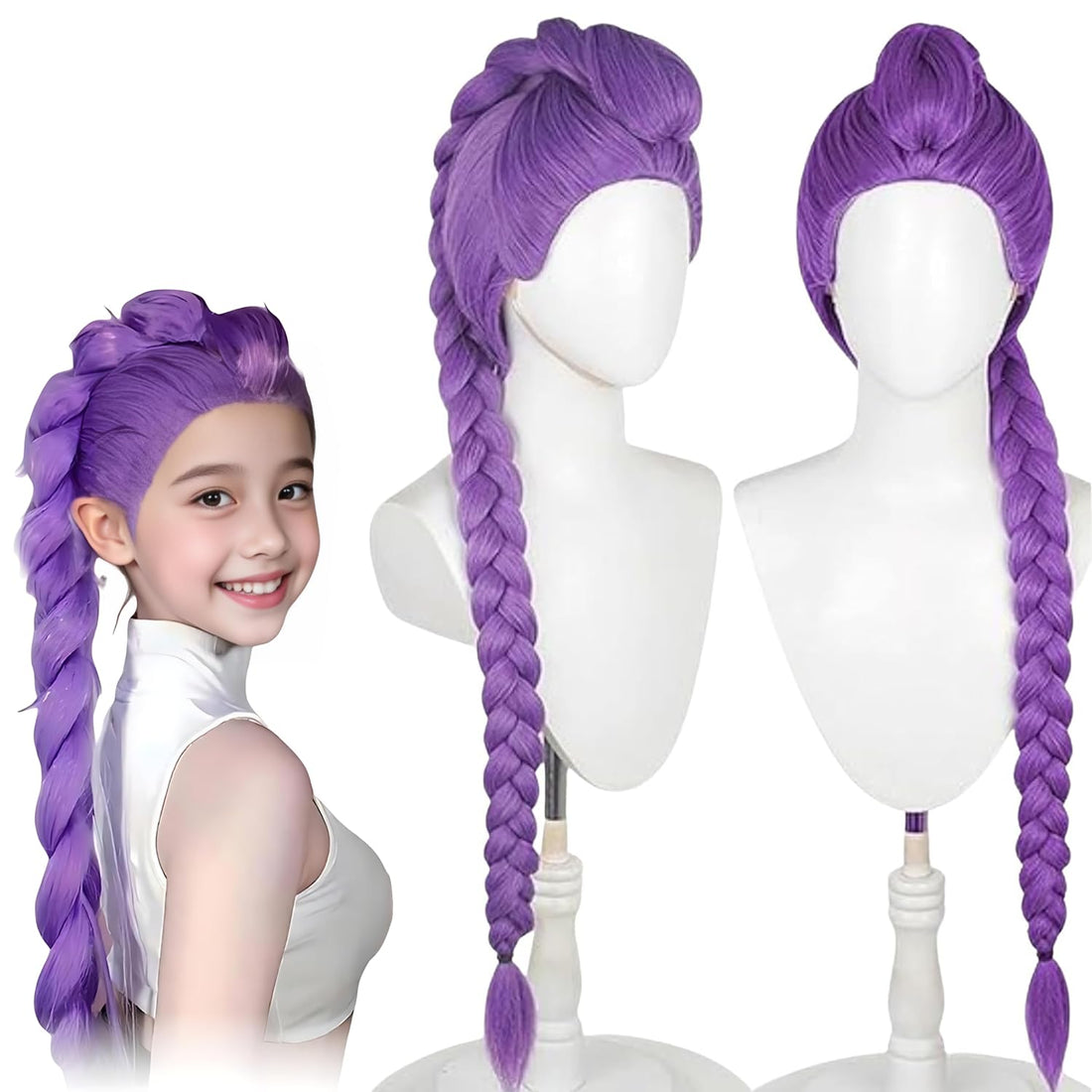 EINAEY Demon Hunters Rumi Wig - Dark Purple Braided Cosplay Hair