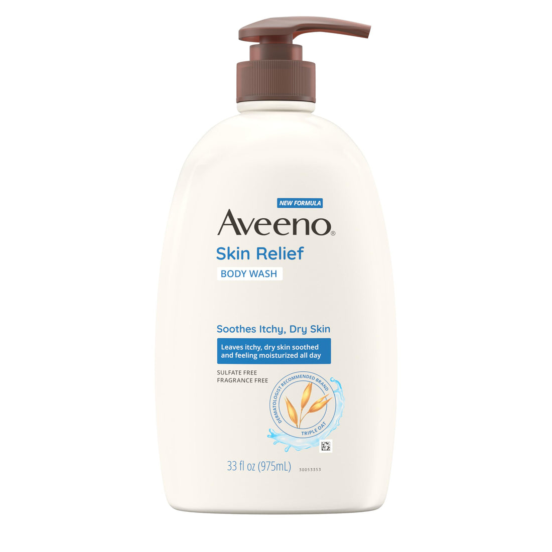 Aveeno Skin Relief Body Wash with Triple Oat Formula Soothes Itchy and Dry Skin, Fragrance Free ...