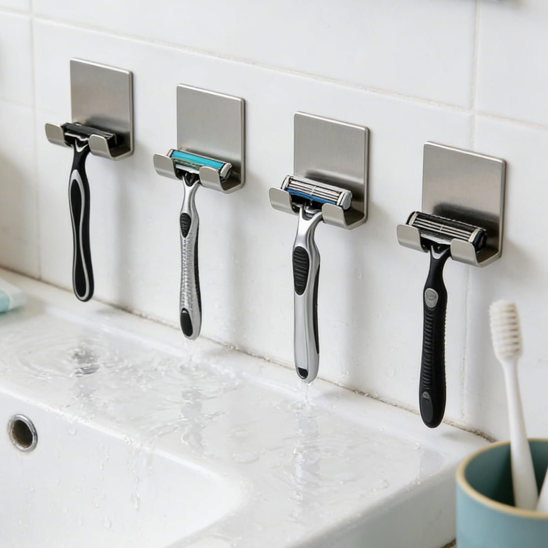 No-Drill Shower Razor Holders