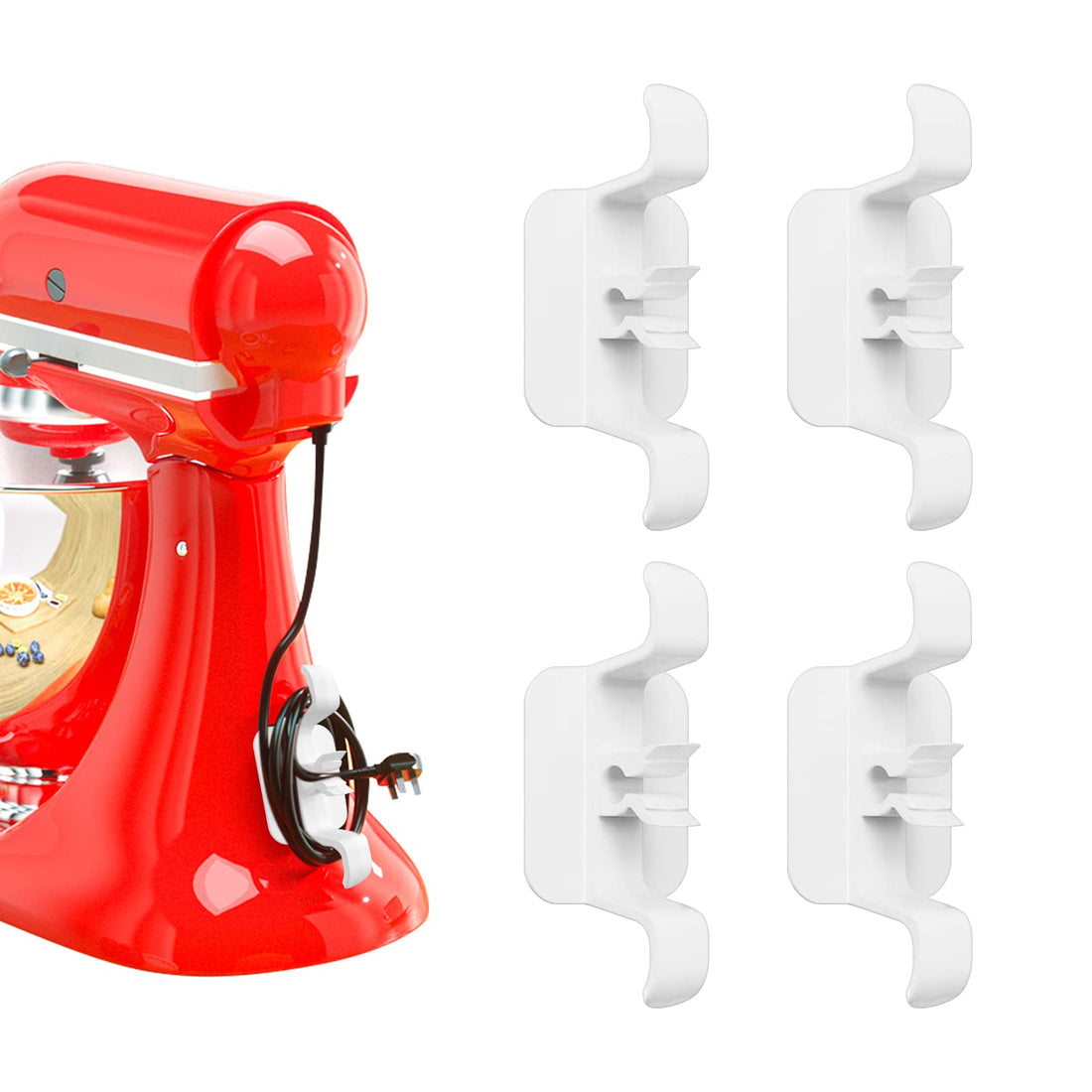 Adhesive Cord Organizer for Small Kitchen Appliances - 4 Pack Wrap.