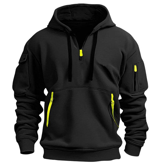 Combination of Tactical and Comfort Features in a Hoodie