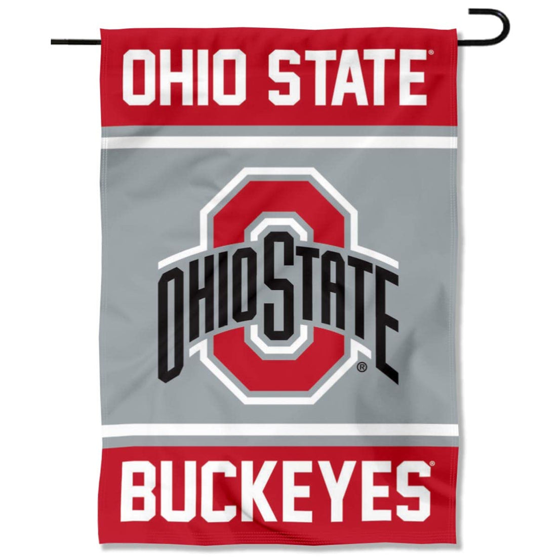 College Flags ⁘ Banners Co. Ohio State Buckeyes Garden Flag.