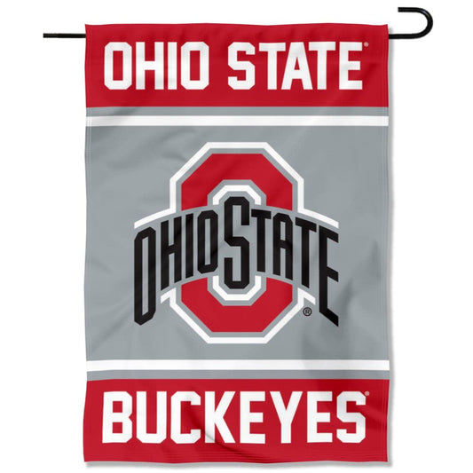 College Flags ⁘ Banners Co. Ohio State Buckeyes Garden Flag.