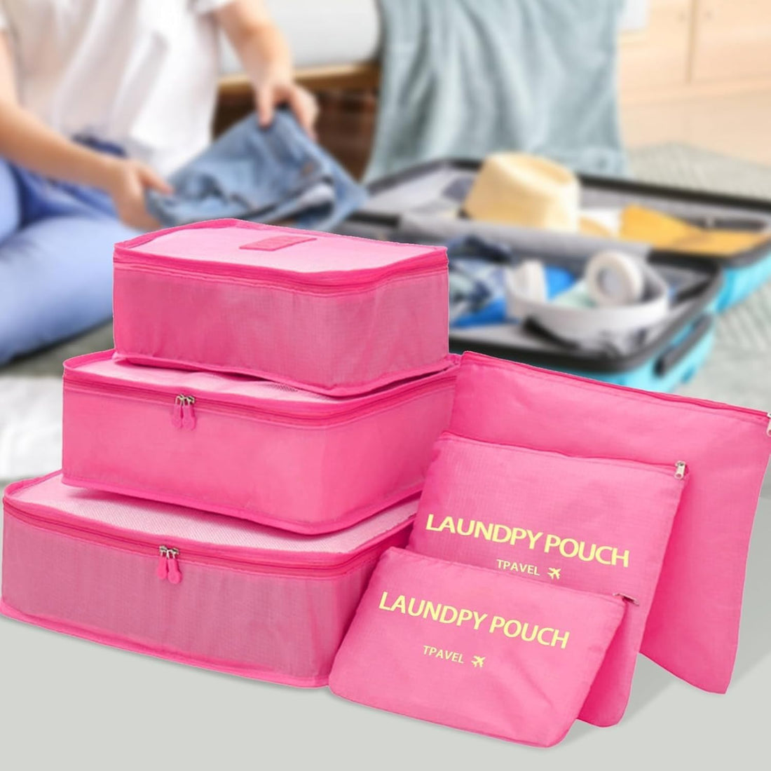 Travel Packing Cubes Set for Organized Luggage