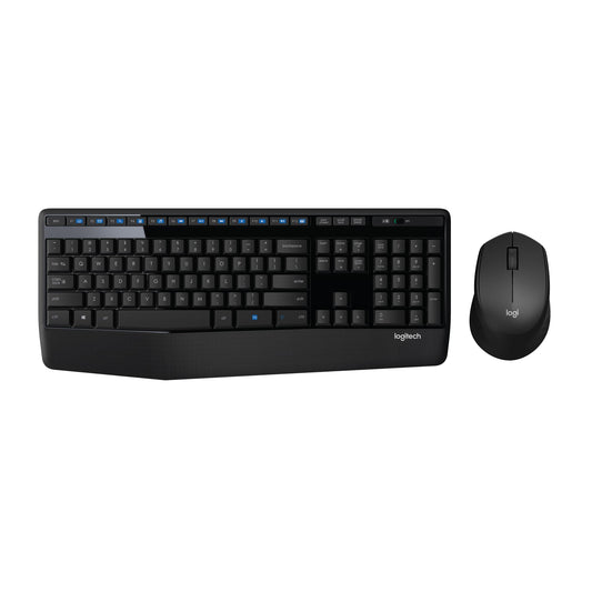 Logitech MK345 Wireless Combo Full-Sized Keyboard with Palm Rest and Comfortable Right-Handed ...