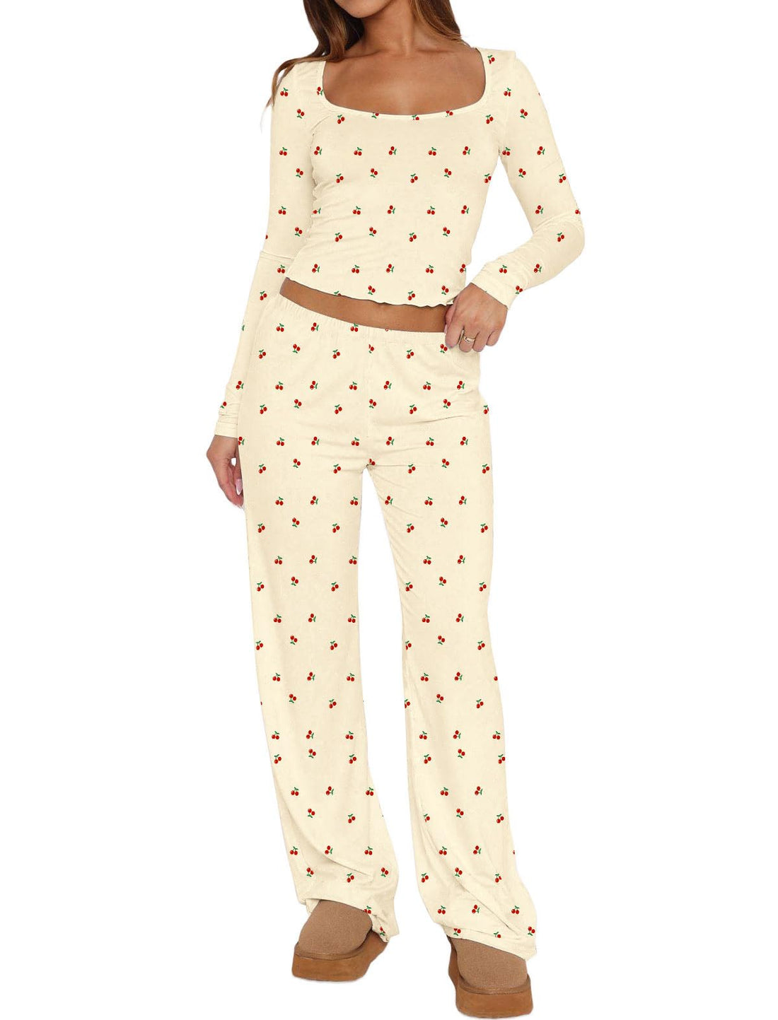 Women's Long Sleeve Graphic Pajama Sets for Fall