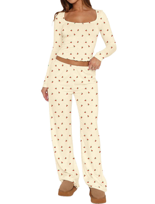 Women's Long Sleeve Graphic Pajama Sets for Fall