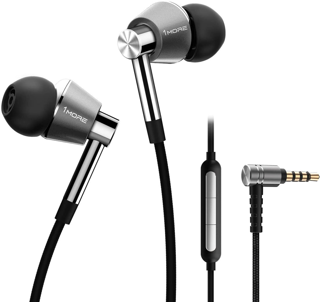 1MORE Triple Driver In-Ear Earphones Hi-Res Headphones with High Resolution, Bass Driven Sound, ...