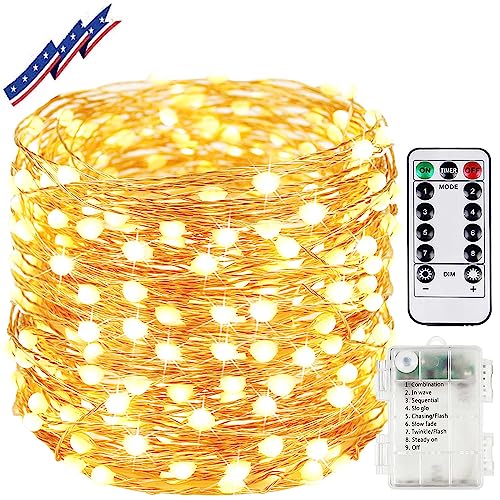 Enchanting 66ft Twinkling LED Fairy Lights with Wireless Timer Function